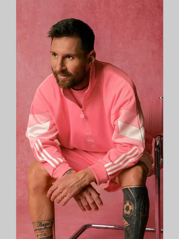 Lionel Messi Inter Miami CF Pink Sweatshirt Adidas