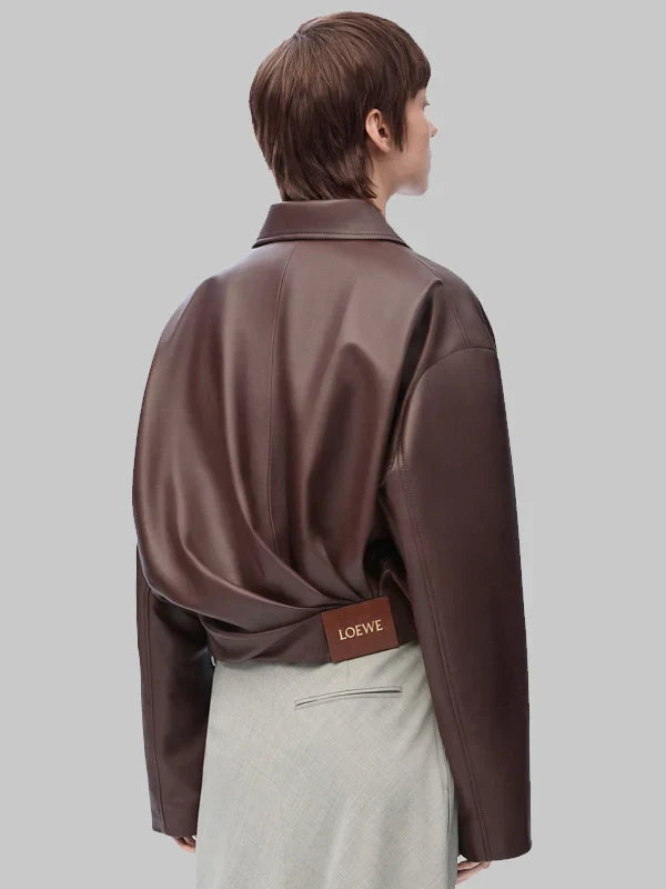 Loewe Draped Jacket Brown