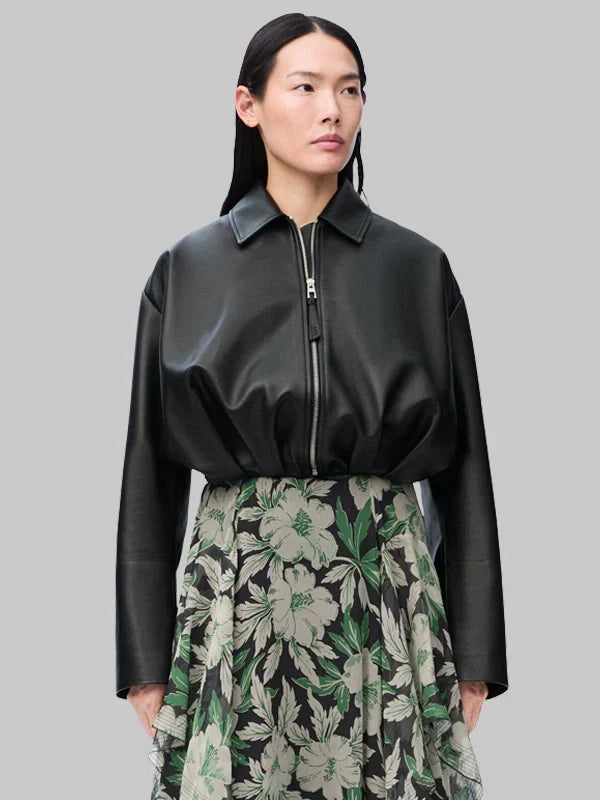 Loewe Draped Jacket in Nappa Lambskin