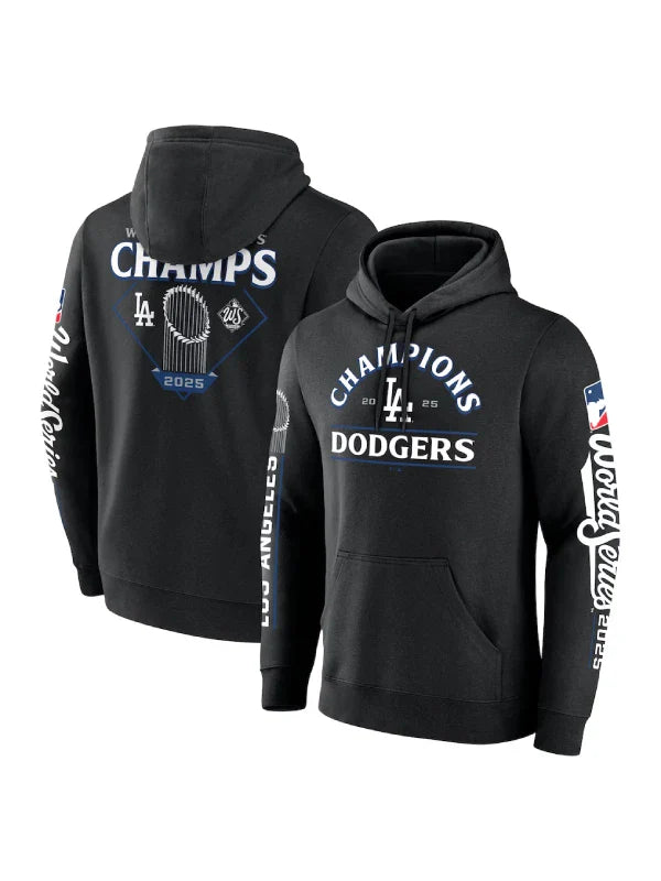 Los Angeles Dodgers 2025 World Series Champions Hoodie Black