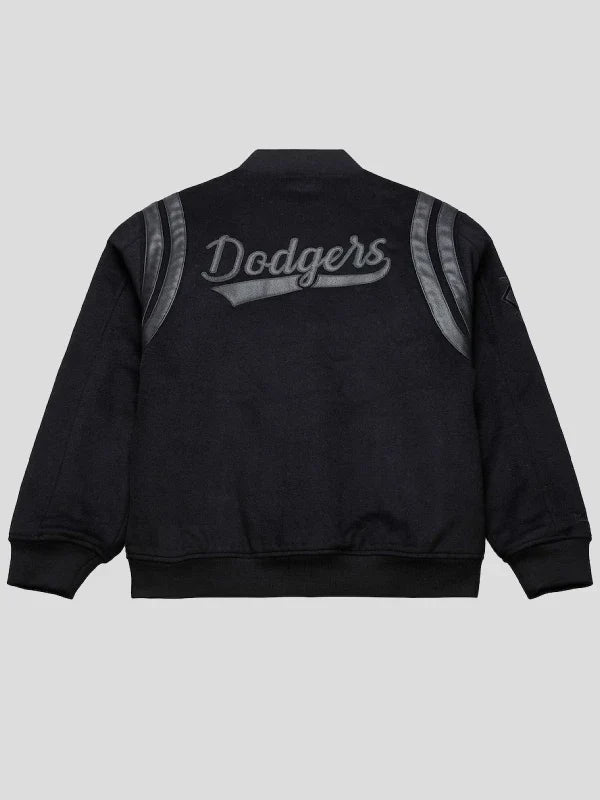 Los Angeles Dodgers Black Walk the Tunnel Varsity Full-Snap Jacket