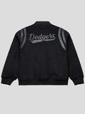 Los Angeles Dodgers Black Walk the Tunnel Varsity Full-Snap Jacket
