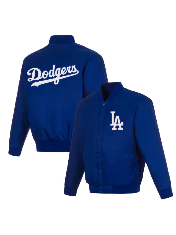 Los Angeles Dodgers Pollytwill Varsity Jacket Blue
