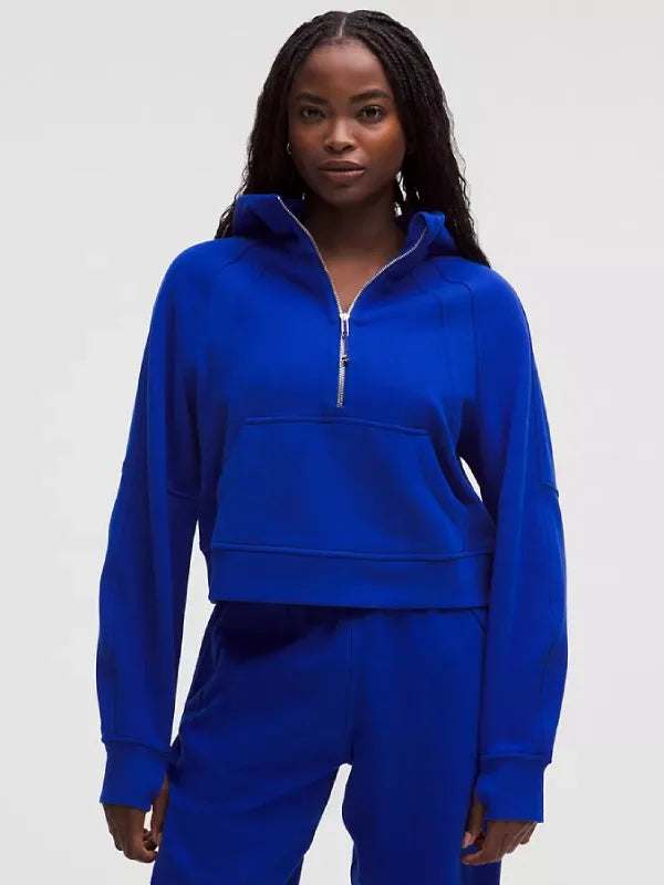 Lululemon Scuba Oversized Half-Zip Hoodie Blue