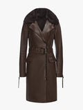 MIDWAY Women's Leather Trench Coat
