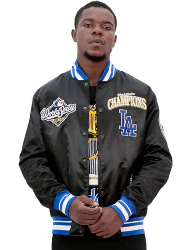 MLB Los Angeles Dodgers World Series 2025 Pro Satin YD RIB Jacket