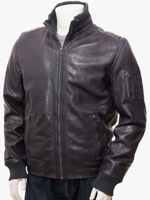 MORCHARD Men's Blue Bomber Jacket