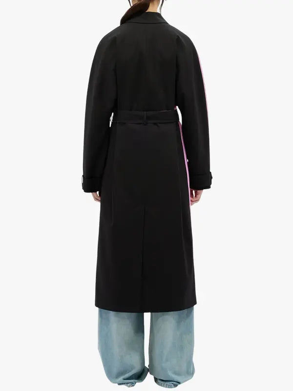 MSGM two-tone trench Black Coat