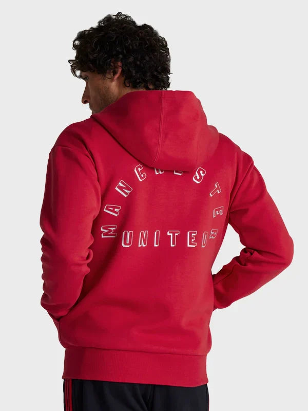 Man Utd Anthem Adidas Jacket Red