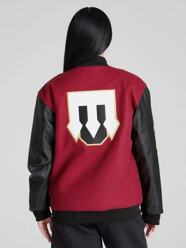 Manchester United Adidas Varsity Jacket Red and Black