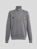 Adidas Man United Terrace Icons Quarter Zip Jacket Grey