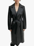 Mango 100% leather trench coat