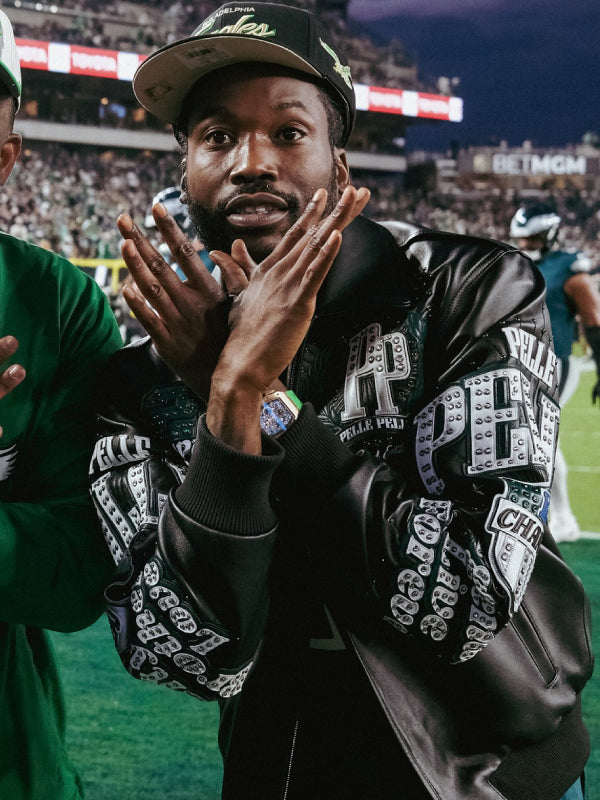 Meek Mill Eagles Jacket Pelle Pelle
