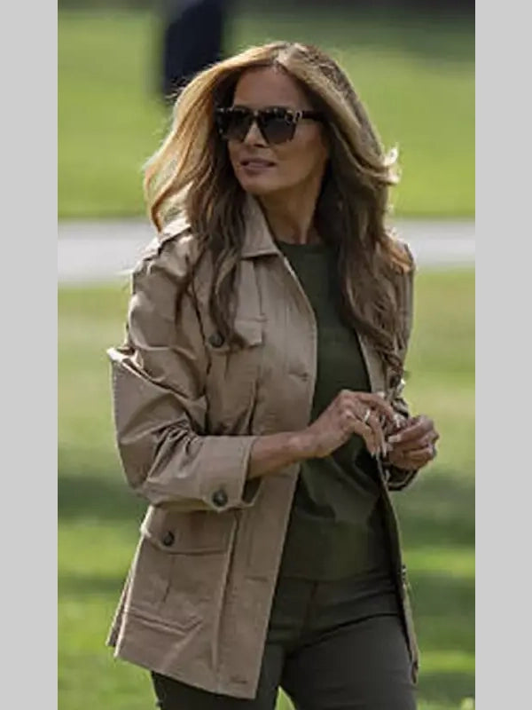 Melania Trump Beige Cotton Jacket