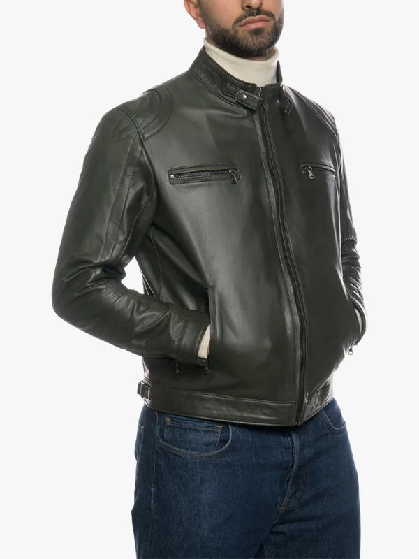 Men Biker Green Jacket Avatar
