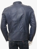 Men LUSTLEIGH Blue Biker Jacket