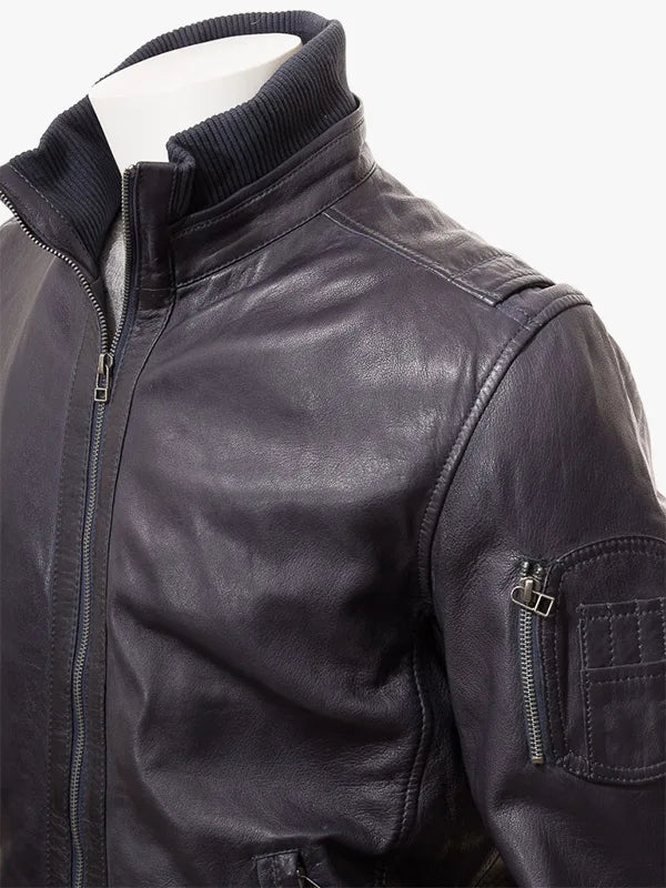 Men's Blue Bomber Jacket MORCHARD