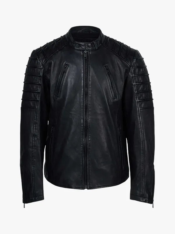 Men's Dash Black Leather Jacket
