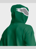 Men's Kelly Green Philadelphia Eagles Helmet Retro Pullover Hoodie