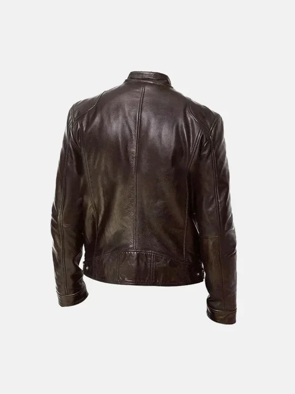 Men’s Leather Bomber Jacket