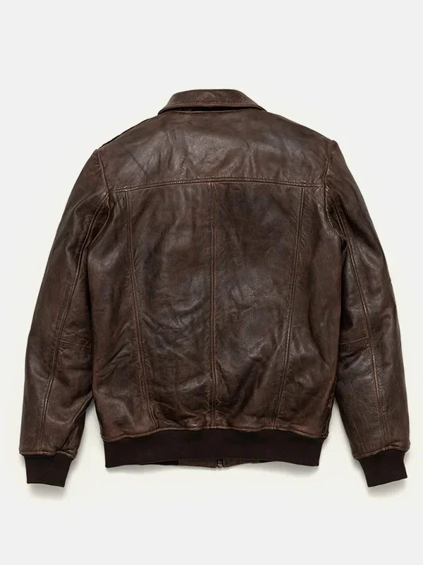 Men's Maverick Leather Bomber Jacket