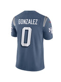 Men_s Nike Christian Gonzalez Storm Blue New England Patriots 2025 Rivalries Collection Limited Jersey