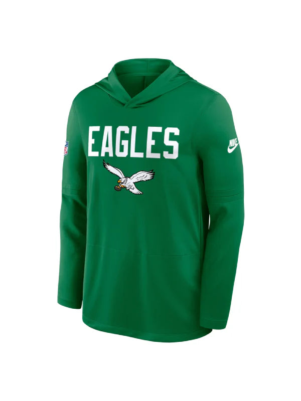 Men_s Nike Kelly Green Philadelphia Eagles Big & Tall Alt Pack Dri-FIT Long Sleeve Hoodie T-Shirt