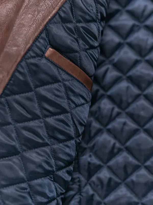 Men's Quilted Leather Jacket