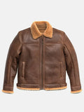 Men's Shearling Leather Bomber Jacket