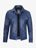 Mens Blue Trucker Jacket