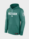 Mens Boston Red Sox Nike Green 2025 City Connect Authentic Collection Therma Pullover Hoodie