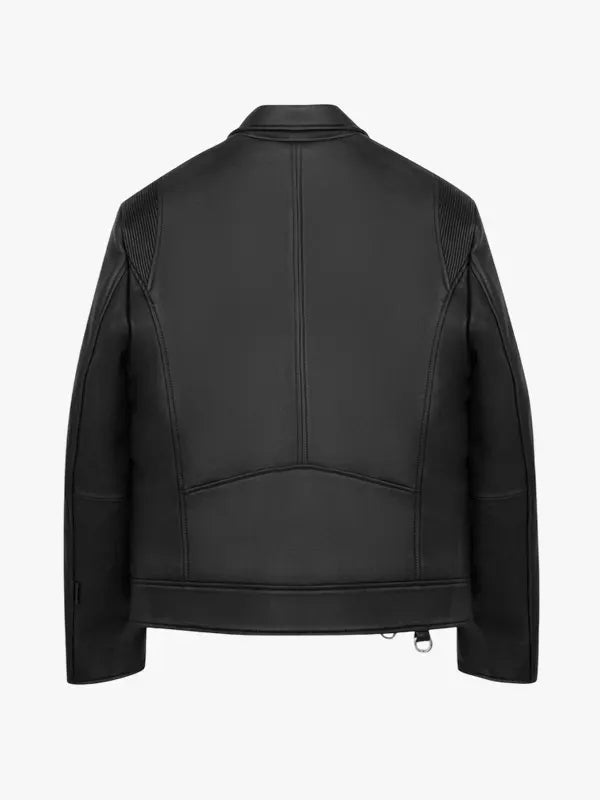Mens Refined Biker Leather Jacket