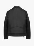 Mens Refined Biker Leather Jacket