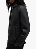Mens Sheep Skin Hayward Black Leather Jacket