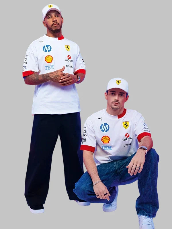 Miami Gp Scuderia Ferrari White T shirt 2025