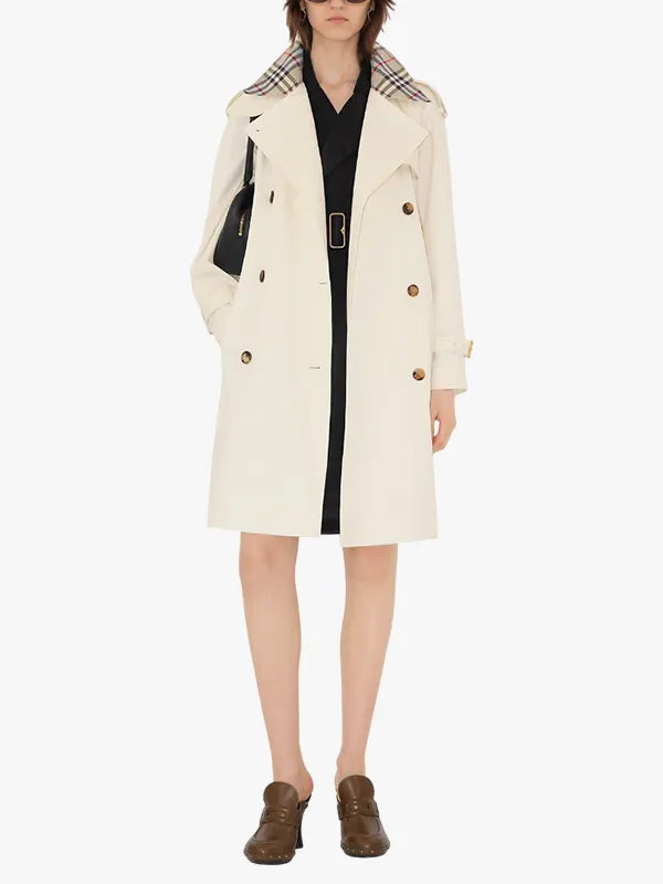 Mid-length Castleford Trench White Coat