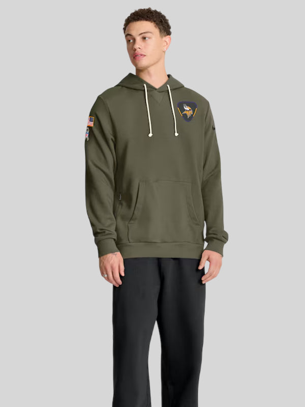 Minnesota Vikings Nike 2025 Salute to Service Hoodie Olive
