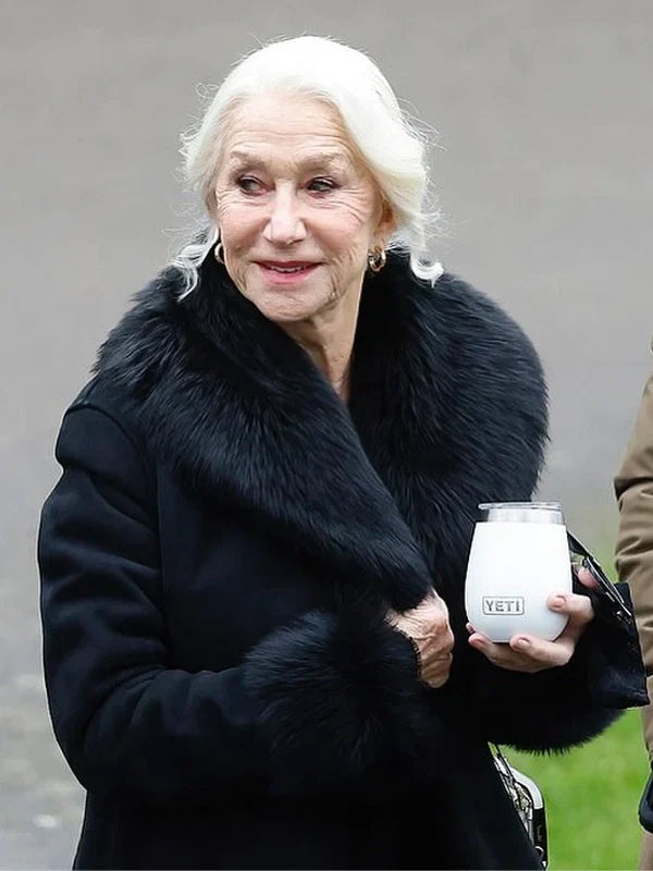 MobLand Helen Mirren Black Fur Coat