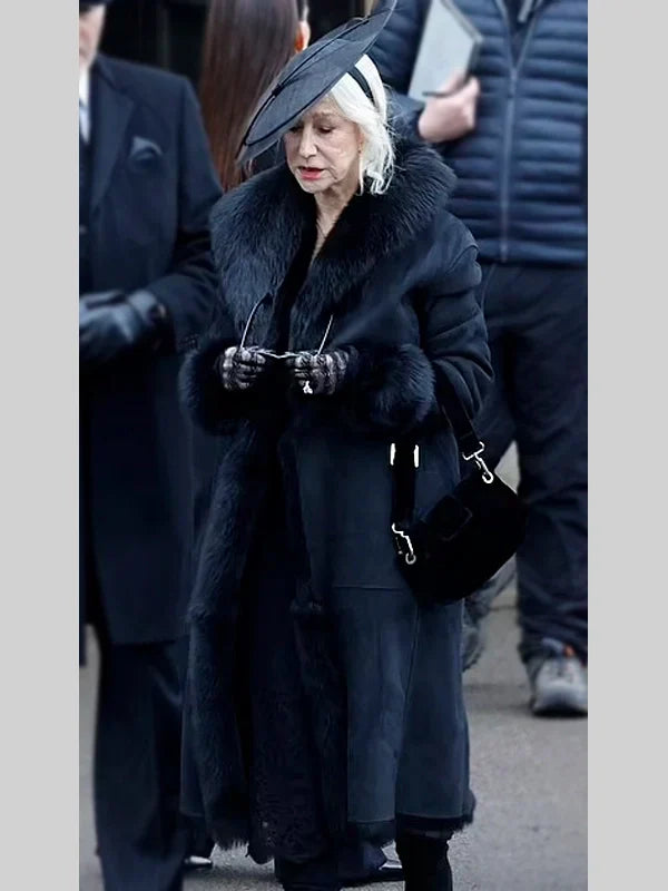 MobLand Maeve Harrigan Black Suede Fur Coat