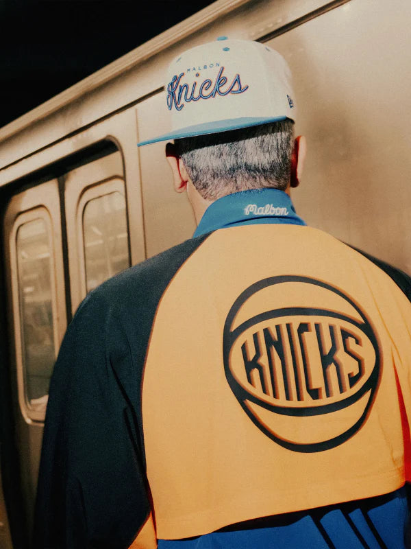 NY Knicks Malbon Half-Zip Pullover Jacket