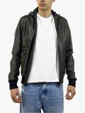Napoli Cap Mens Green Bomber Jacket With Hooded