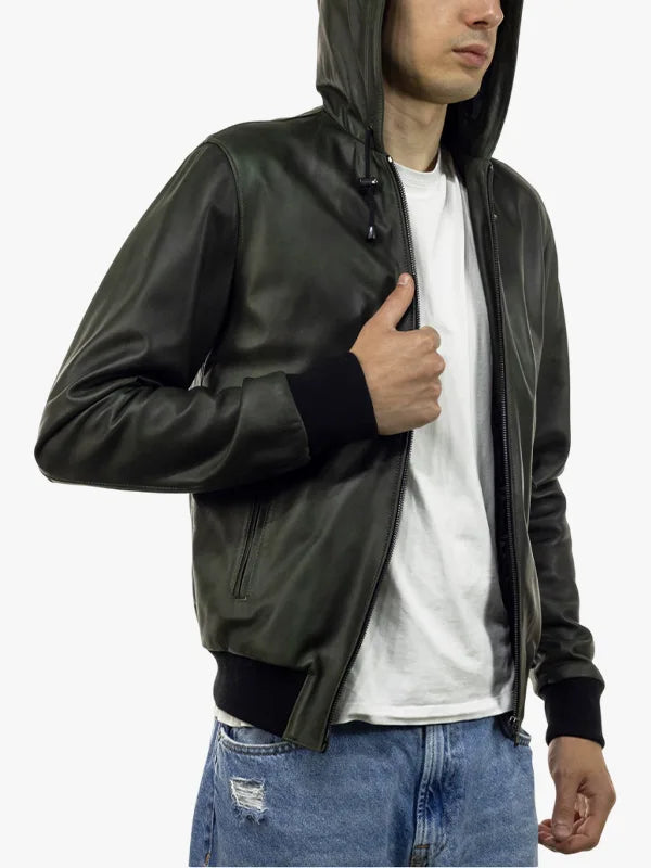 Napoli Cap Mens Green Bomber Jacket