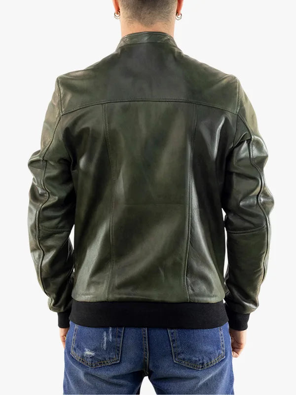 Napoli Men Bomber Green Jacket