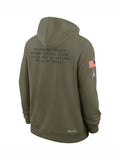 New England Patriots 2025 Salute to Service Hoodie Olive
