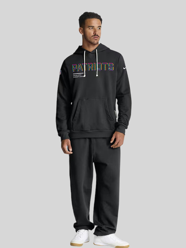 New England Patriots Nike Black 2025 Crucial Catch Hoodie