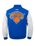 New York Knicks Pro Standard 2024-25 Wool Varsity Jacket Blue