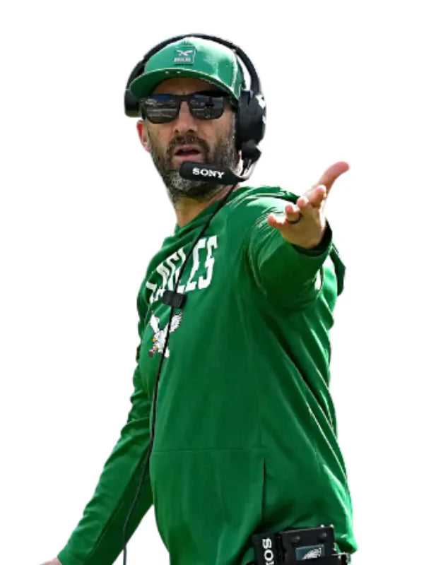 Nick Sirianni Eagles Kelly Green Long Sleeve Hoodie T-Shirt