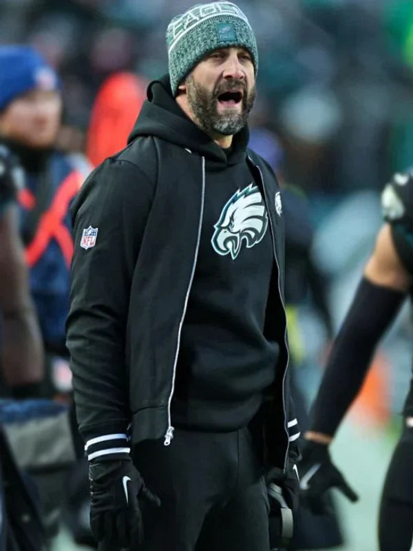 Nick Sirianni Eagles Sideline Bomber Jacket Black