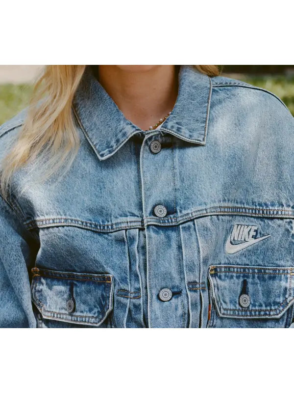 Nike x Levis Denim Trucker Jacket Blue