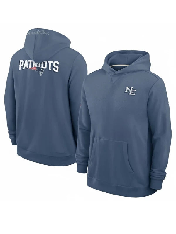 Nike 2025 We Are All Patriots Rivalries Storm Blue Hoodie